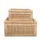 Hello Honey® Cane & Rattan Display Box with Glass Lid Set